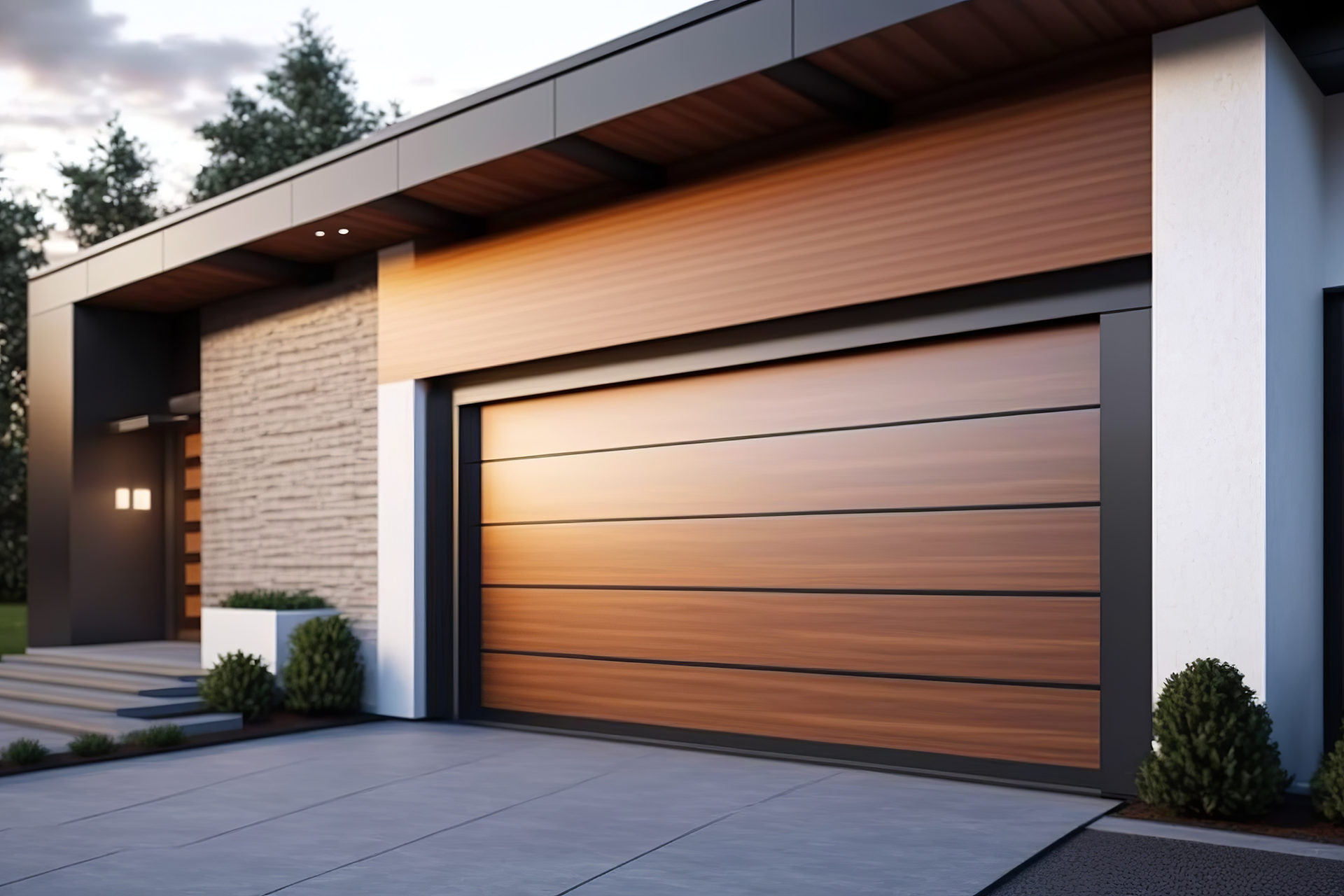 Repaired residential garage door system in Los Angeles